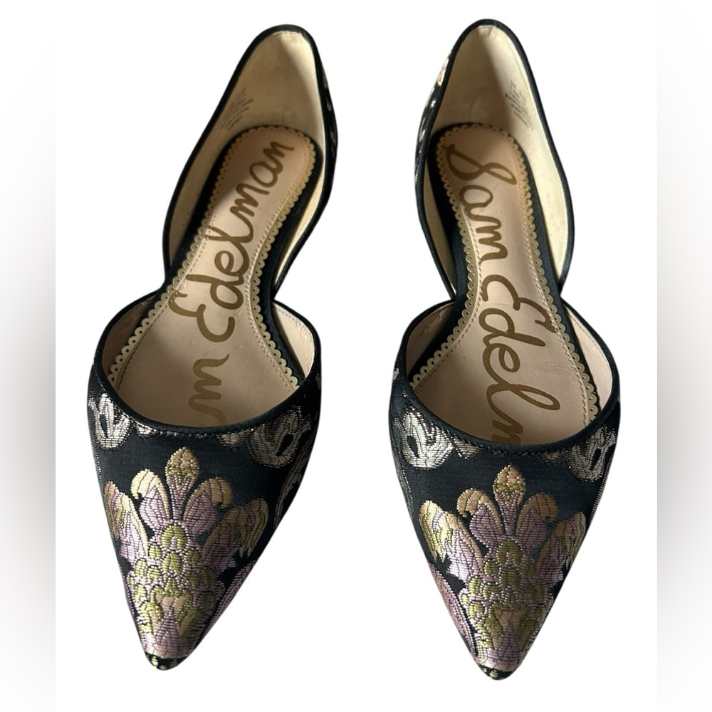 Sam Edelman Rodney Floral d'Orsay Flats Shoes Size 7.5 - Picture 2 of 7